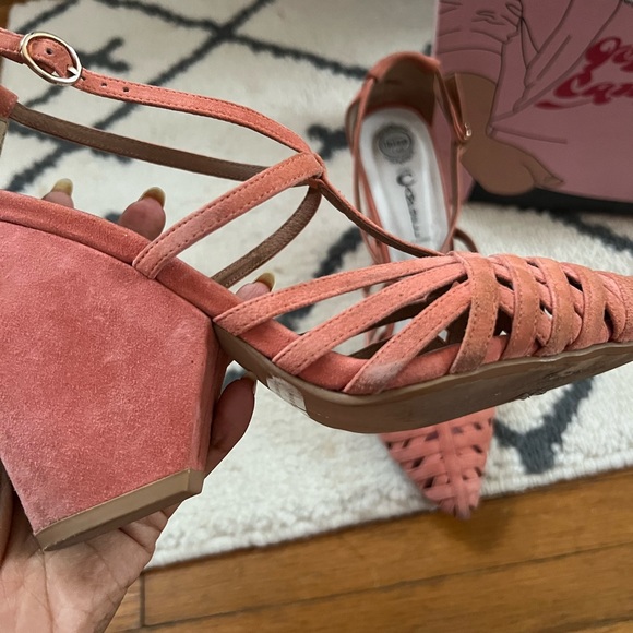 Jeffrey Campbell Pink Suede Laven Platforms Sz 8 - Picture 7 of 16